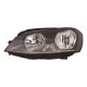 Volkswagen Golf 2013-2017 Black Inner Halogen Head Lamp Unit Passenger Side